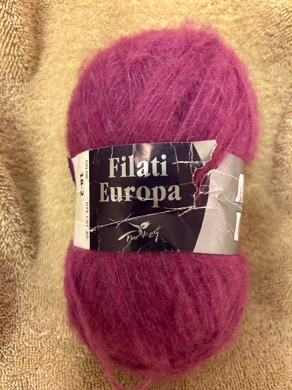 Filati Europa Mohair Lace II, a discontinued yarn